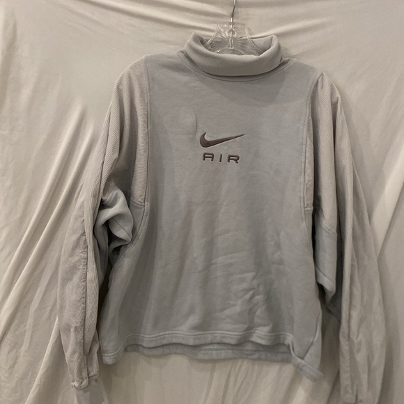 Nike Air corduroy fleece sweatshirt in pure platinum XL - Picture 6 of 10